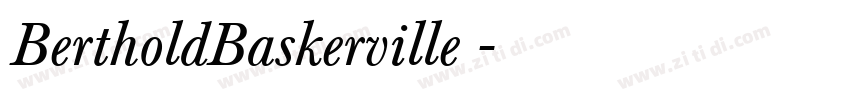 BertholdBaskerville 字体转换 BertholdBaskerville 字体转换